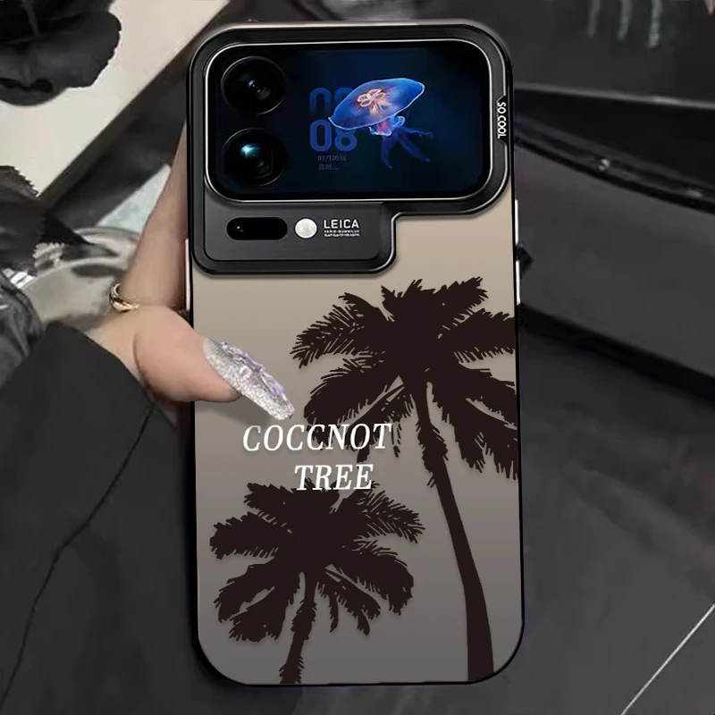 适用于小米17PROMAX手机壳椰树小米17PRO彩银小米17磨砂防摔新款