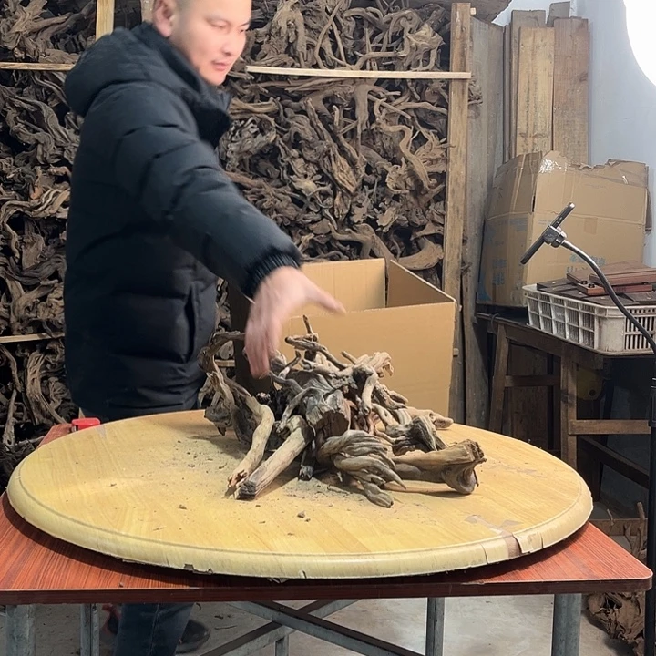 菜****木鱼缸造景根雕艺术501