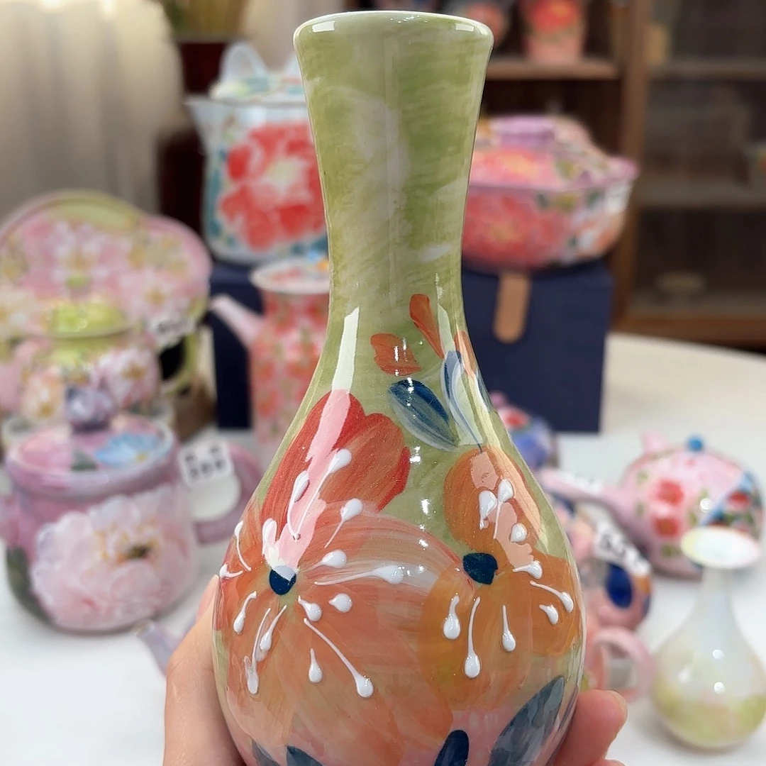 景德镇手绘高温釉下彩陶瓷茶具