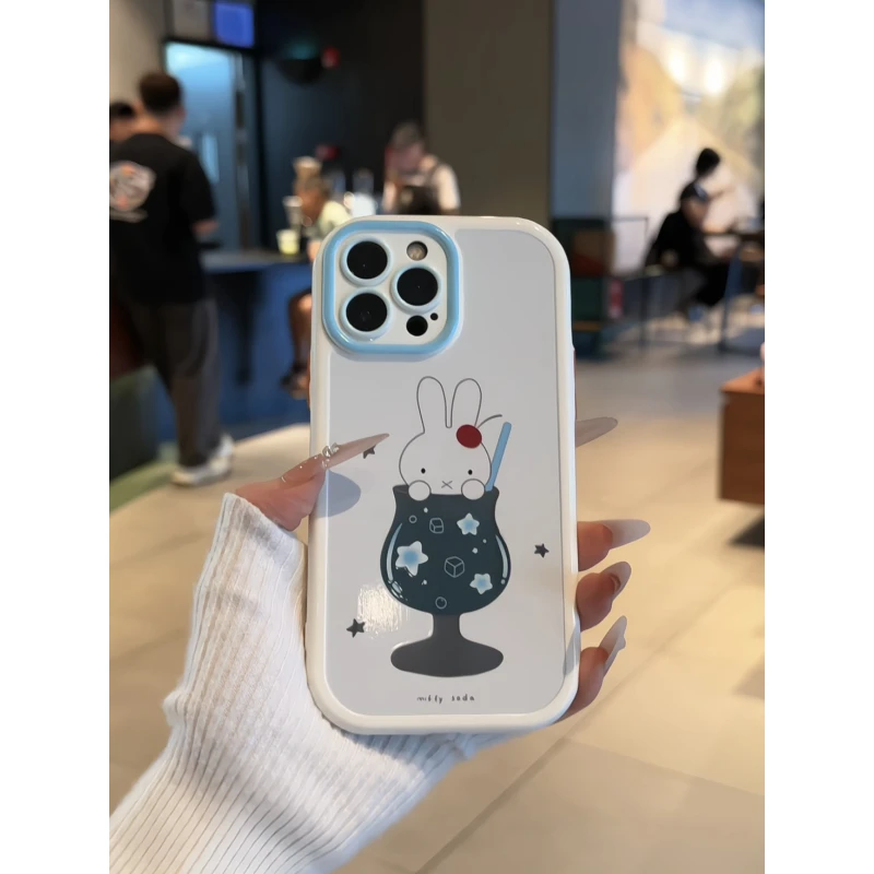 果汁杯米菲兔适用苹果17pro手机壳16promax奶油华为p80荣耀女小米