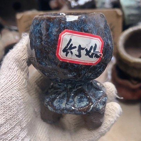 红陶粗陶花盆手工