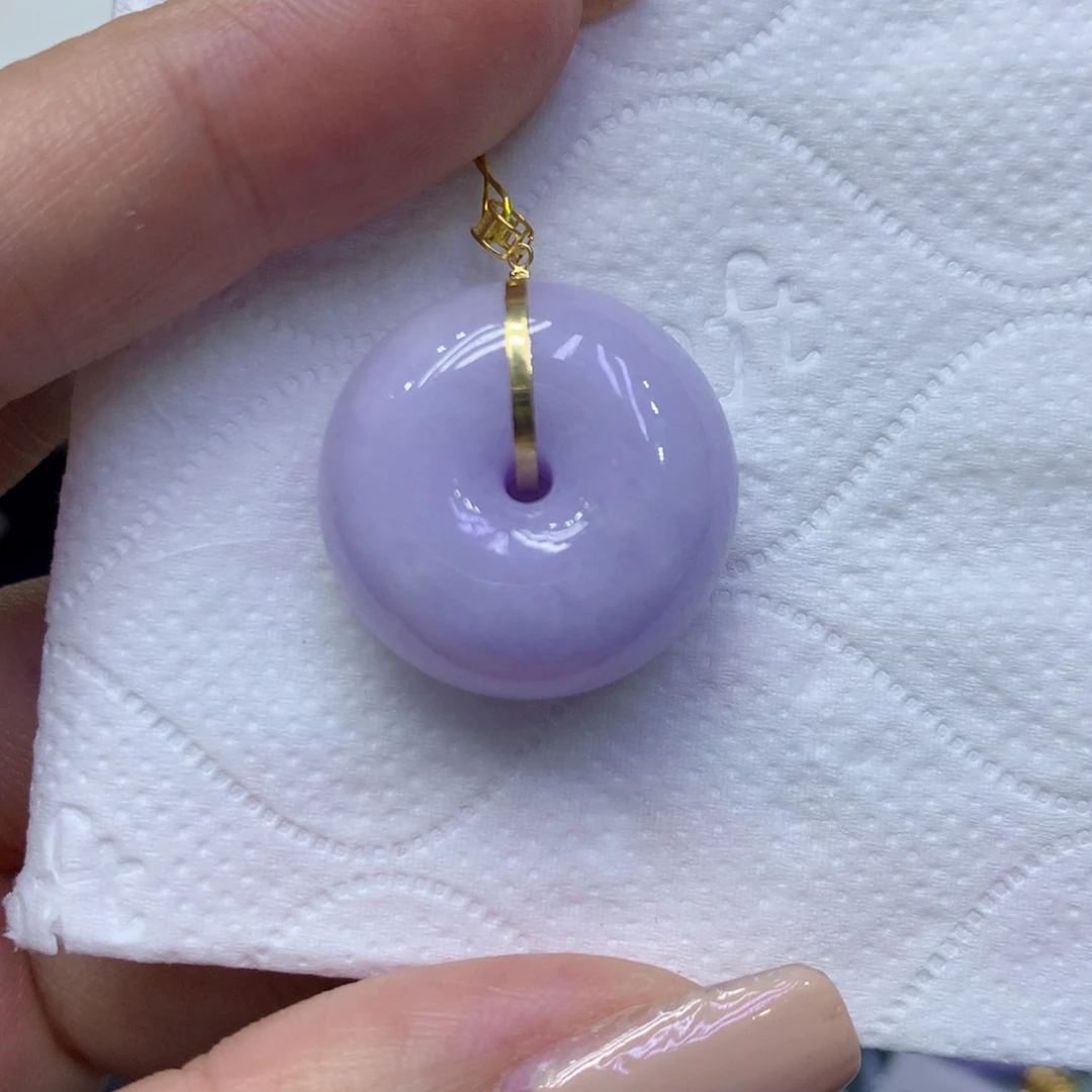 颈饰18K金镶嵌翡翠