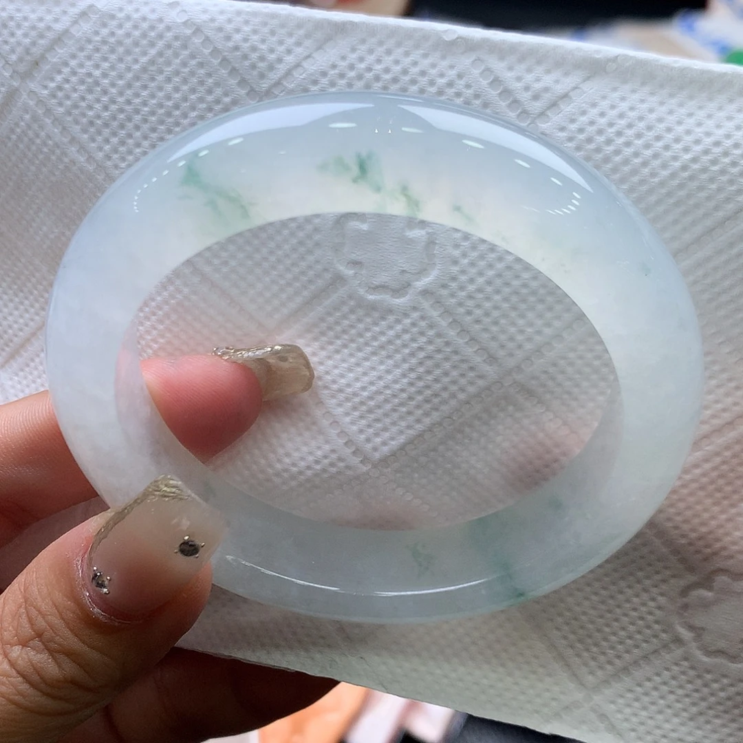 。***未镶嵌手镯翡翠54.2正圈
