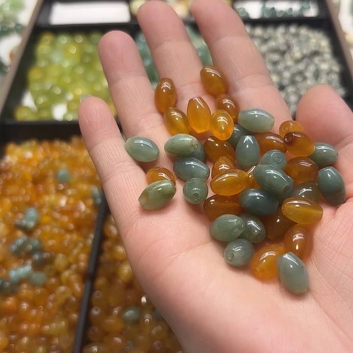 蛇纹石玉未镶嵌手串单珠44粒书**萍