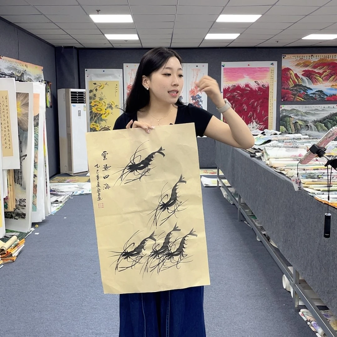 国画作品小姐姐放漏…