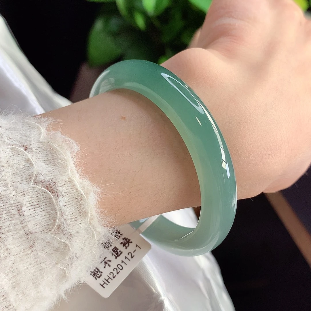 未镶嵌手镯翡翠天然A货翡翠53-54嘎嘎显白显气质6号