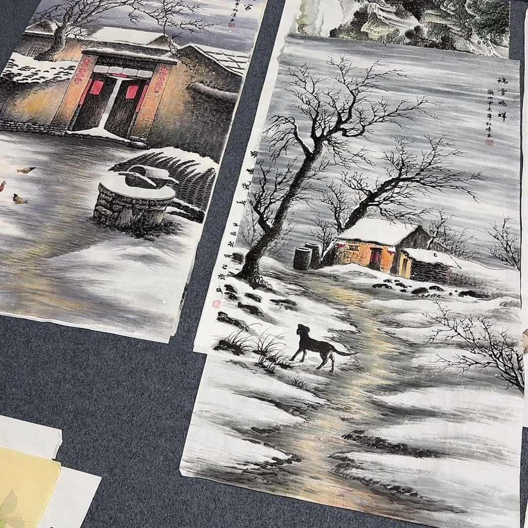国画成**人尺寸70X138手绘作品