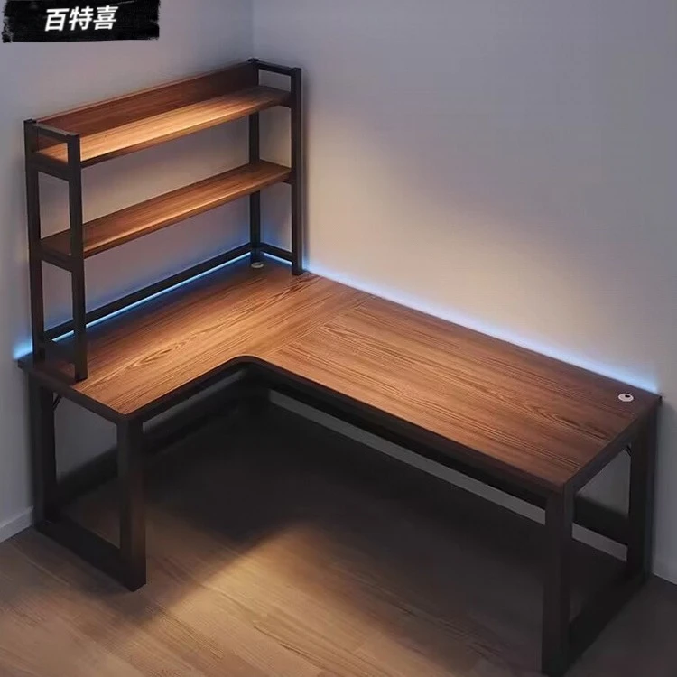 转角电脑桌L型台式家用电竞桌书桌书架卧室学习桌办公桌椅游戏桌