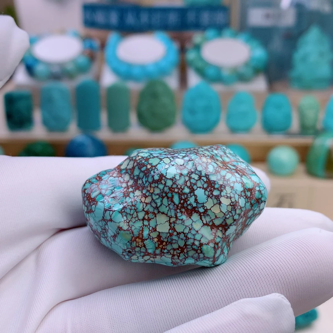 绿松石未镶嵌挂件