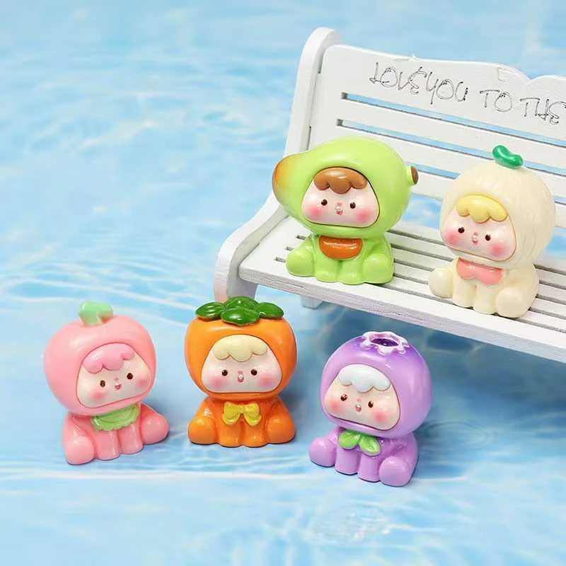【新配色满天星四代水果】可爱卡通萌粒桌面摆件创意diy树脂
