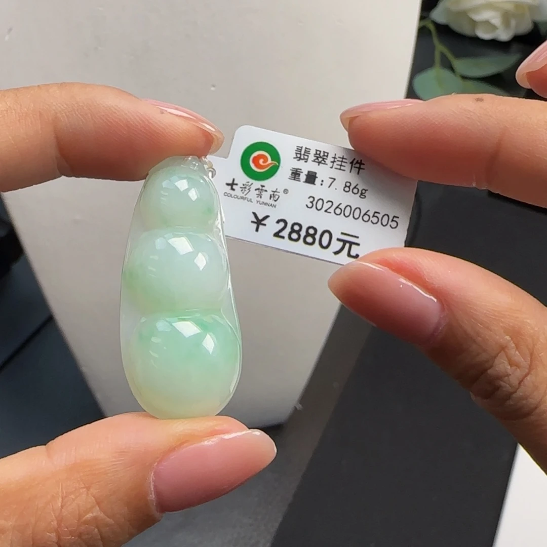 吊坠(不含链)未镶嵌翡翠糯化飘绿