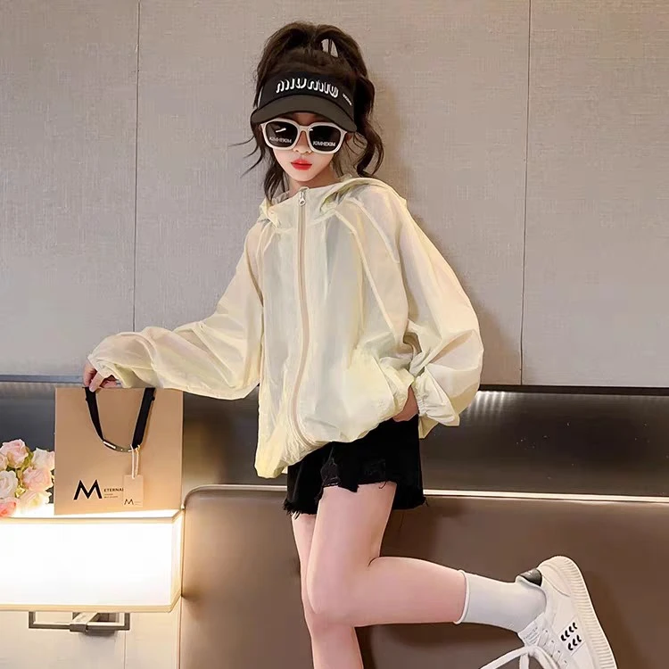 女童防晒衣夏季薄款2025新款儿童透气防紫外线女大童女大童防晒衣