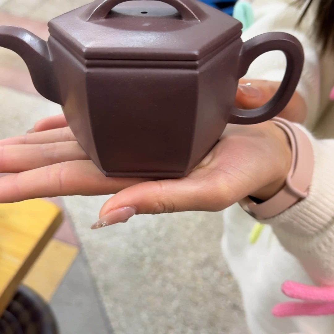 紫砂茶壶紫砂壶六方汉瓦280cc