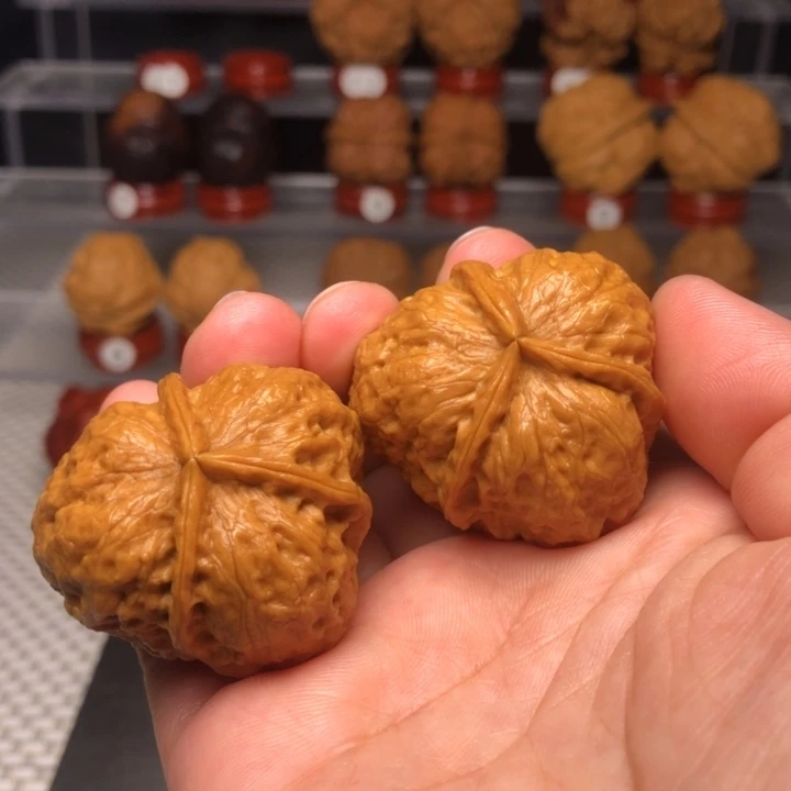 把件文玩核桃4花开富贵