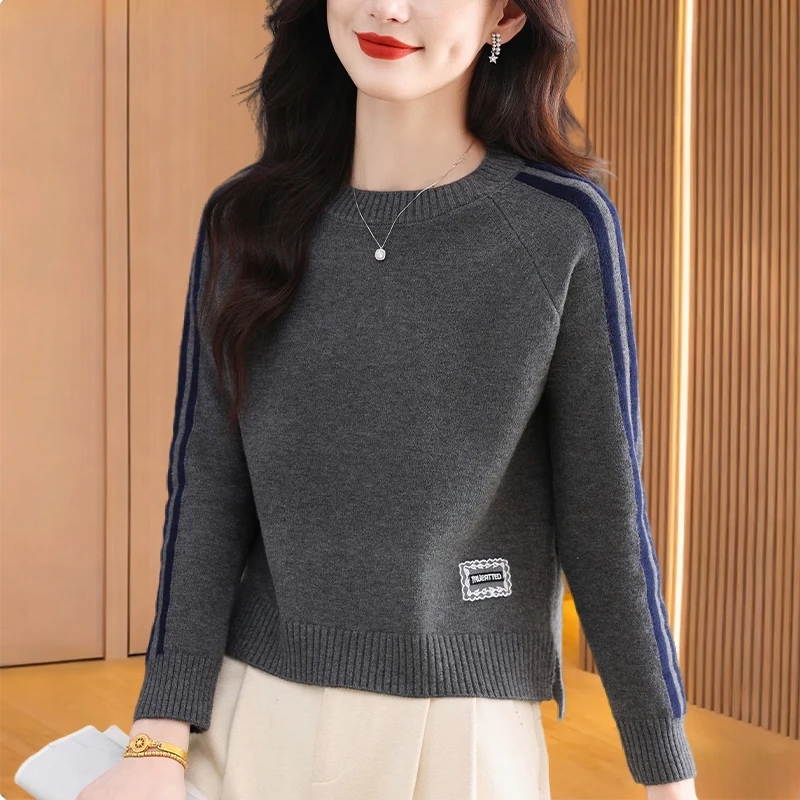 2025新款潮牌女装小个子减龄毛衣短款上衣洋气高腰针织打底衫内搭