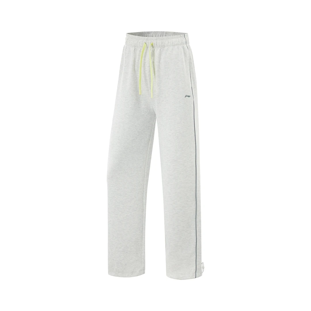 李宁卫裤 2025夏季新品健身系列女子吸汗舒适宽松直筒卫裤AKLV306