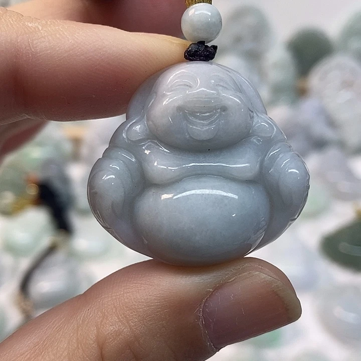 翡翠未镶嵌颈饰佛公