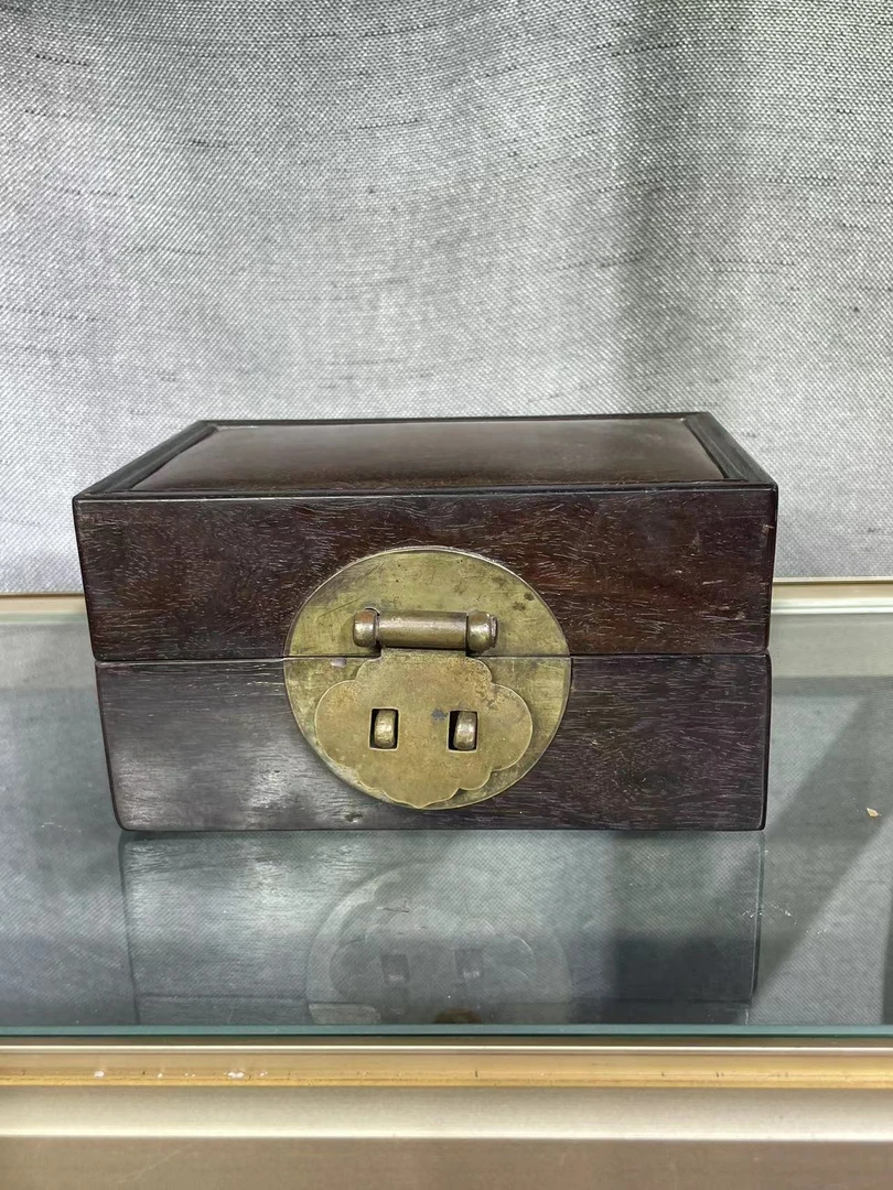 小叶紫檀满包浆文房盒