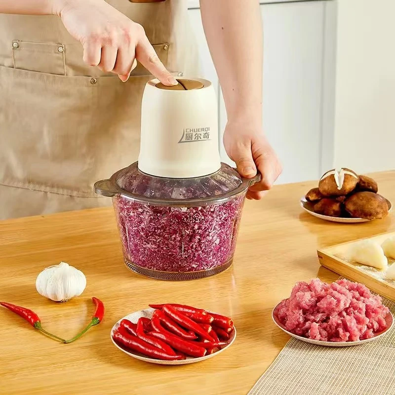 家用绞肉机]料理机电动绞肉机碎肉机绞菜机搅馅神器