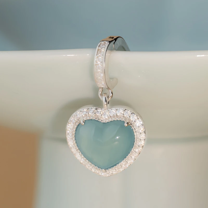 【小胖甄选】天然A货翡翠吊坠蓝水小爱心轻奢百搭小众珠宝-多样性发