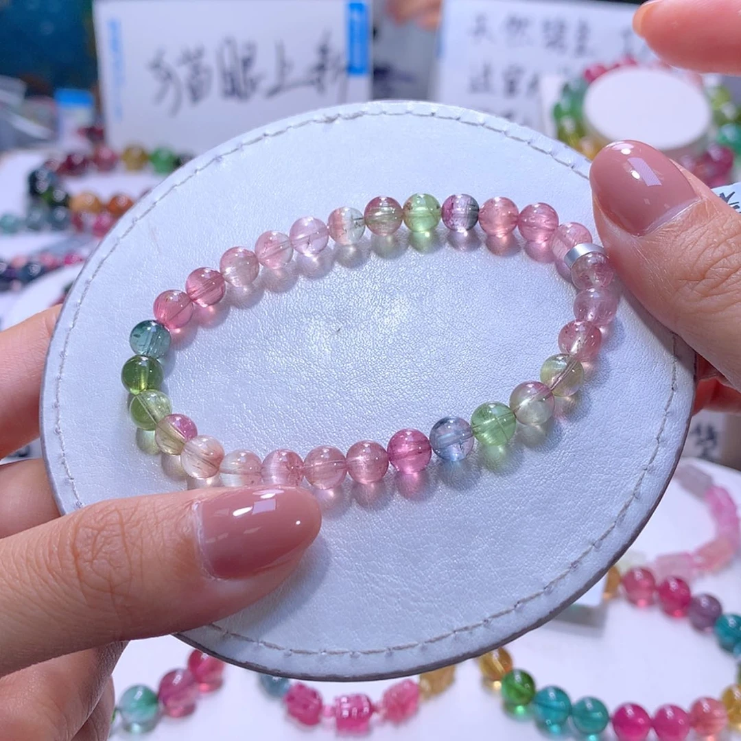 【闪购商品】未镶嵌手串碧玺6.4m猫眼