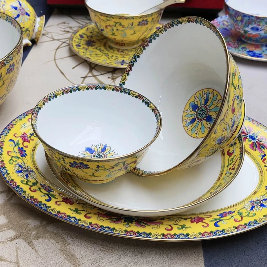 【闪购商品】珐琅海**符4.5寸8个，6寸4个，8寸8个鱼盘1个