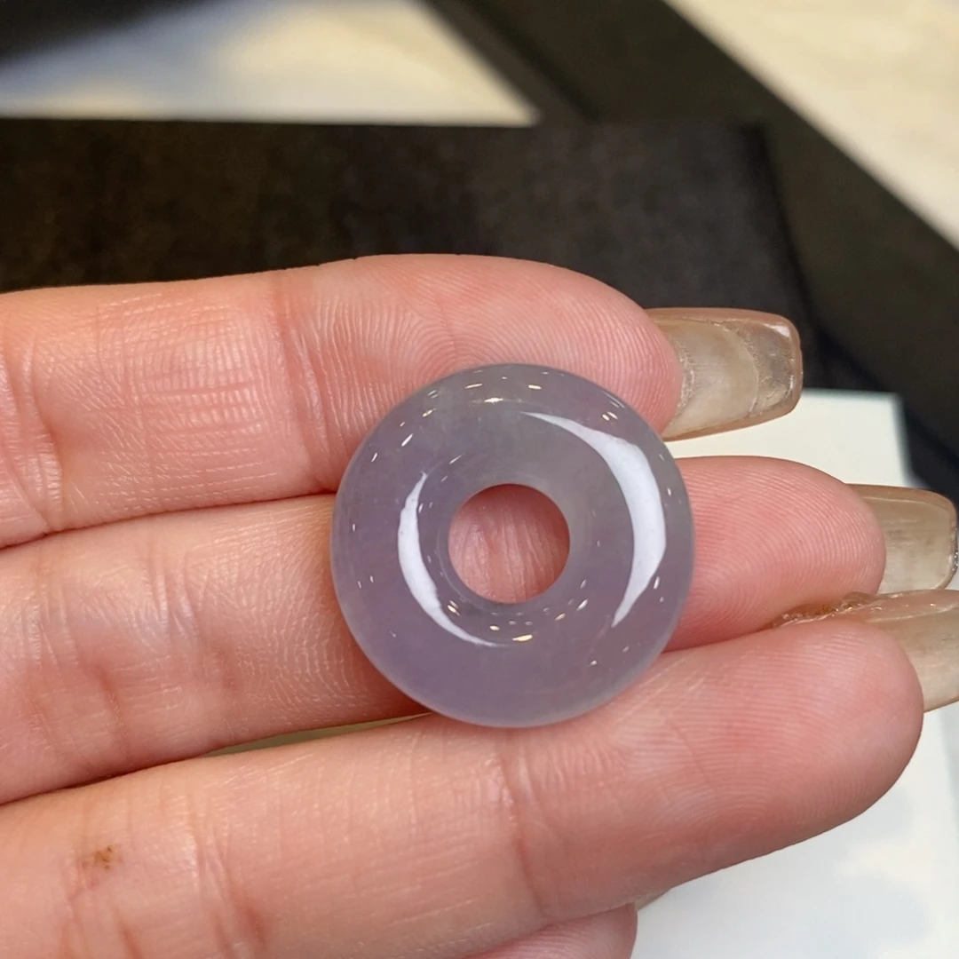 翡翠颈饰未镶嵌冰紫甜甜圈（21.6-5.0）