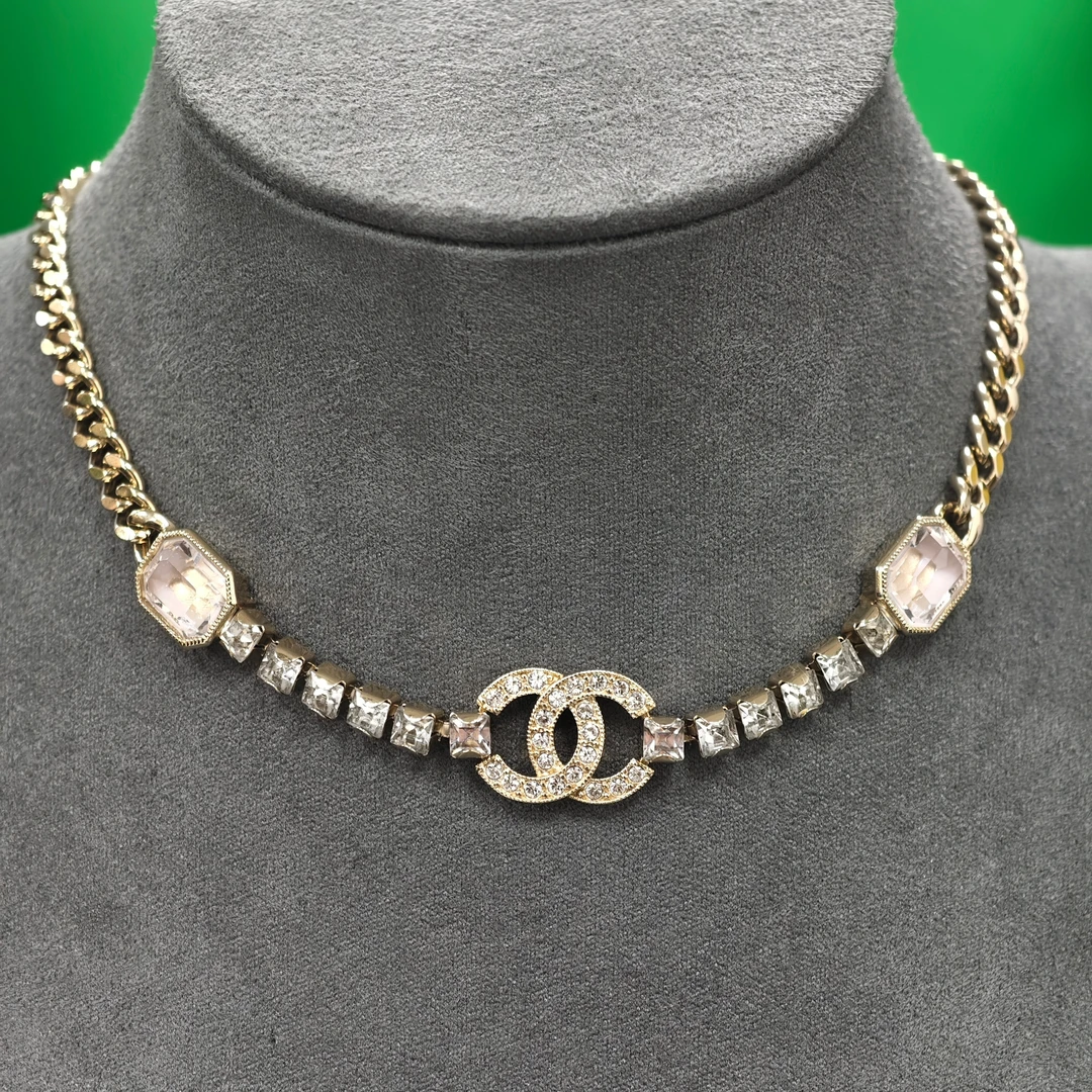 未使用 Chanel/香奈儿 项链方糖粉色精致颈链时尚