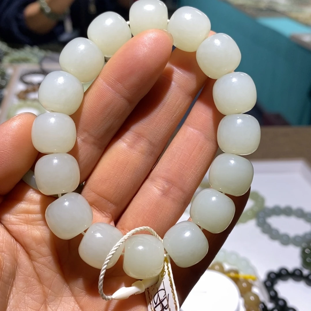 和田玉未镶嵌挂件14暖白