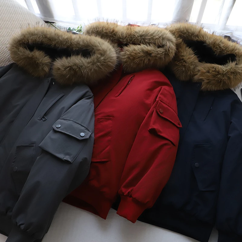 [比正]2025冬季新款韩版时尚加绒加厚保暖宽松连帽棉服外套女5711