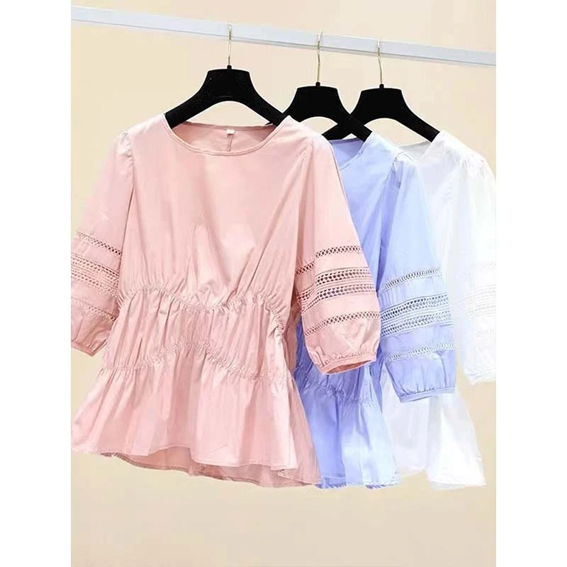 洋气减龄短袖衬衫女士夏季2025新款法式显瘦衬衣高级感遮肚子上衣