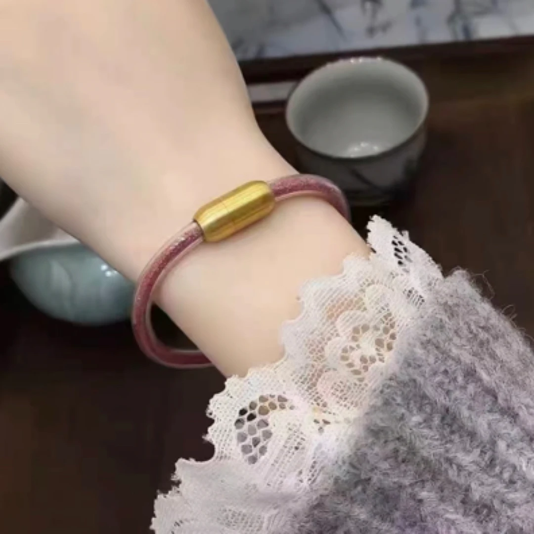 非金属铅玻璃手链 2025蛇年转yun化sui旺fu流沙手环