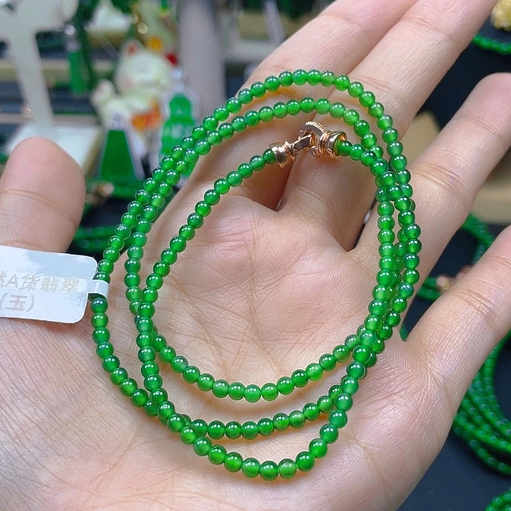 翡翠未镶嵌颈饰翡翠阳绿3