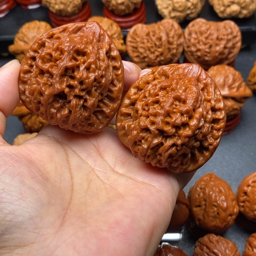 【闪购商品】文玩核桃把件天***堂官帽