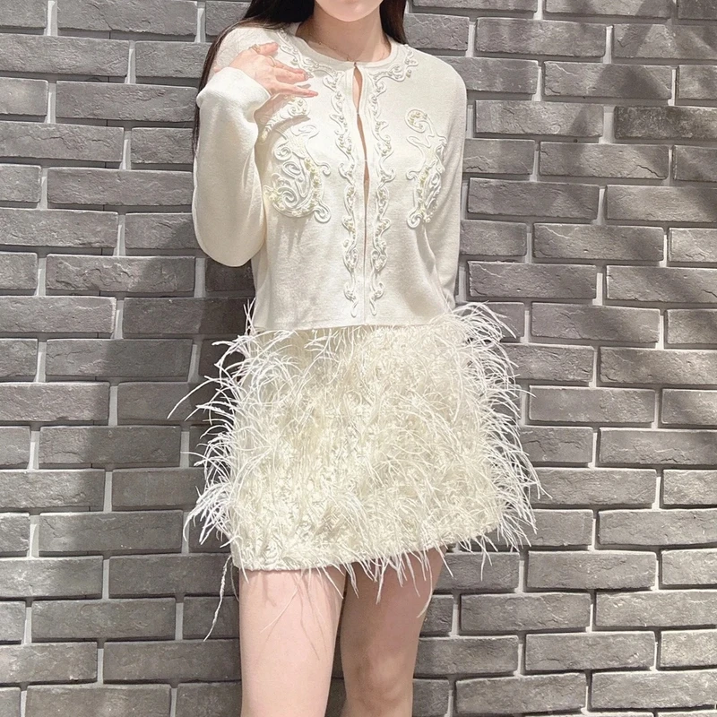 兮兮定制精致复古宫廷刺绣收腰半裙24秋新款气质感