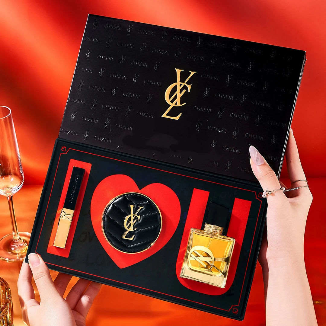 圣诞情人节礼物圣亚罗兰口红香水气垫套盒生日礼物送老婆女友闺蜜