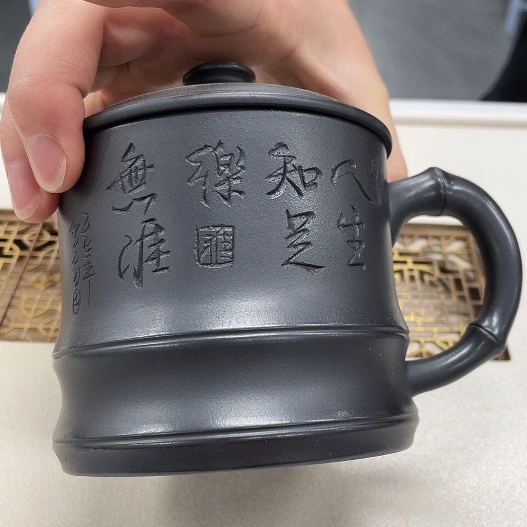 潇***客紫砂茶杯紫砂盖杯