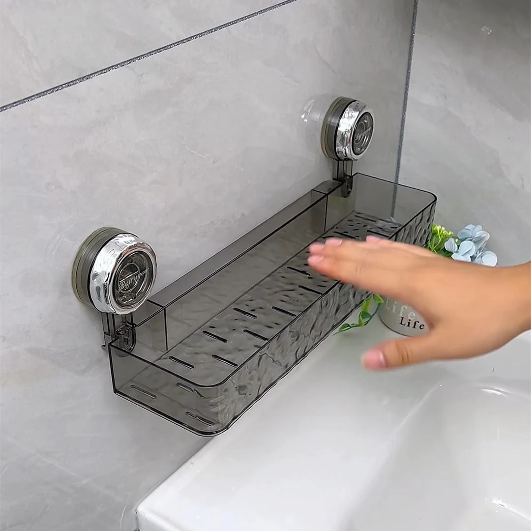 卫生间吸盘置物架子壁挂免打孔卫浴室洗手台洗漱台收纳置物架