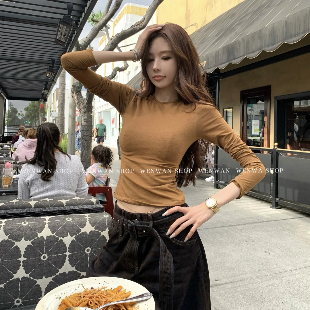 双十一狂欢价！【焦糖冷萃】修身基础百搭打底T恤