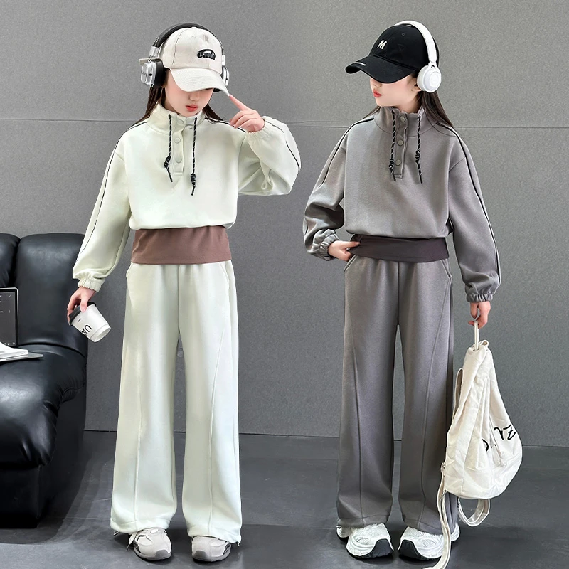 女童洋气套装2025新款小女孩休闲时髦中大童春秋季儿童网红两件套