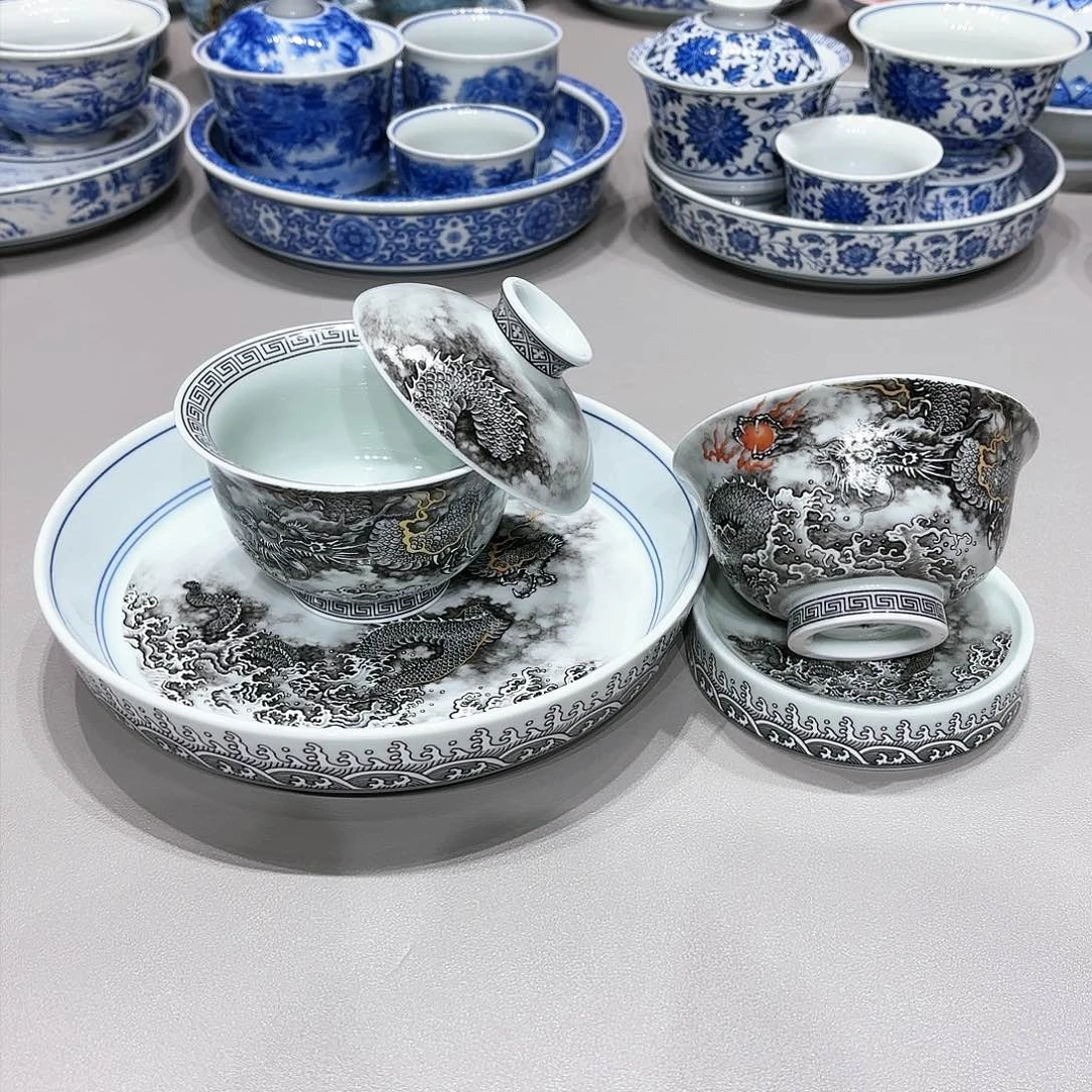 盖碗景德镇高温茶具