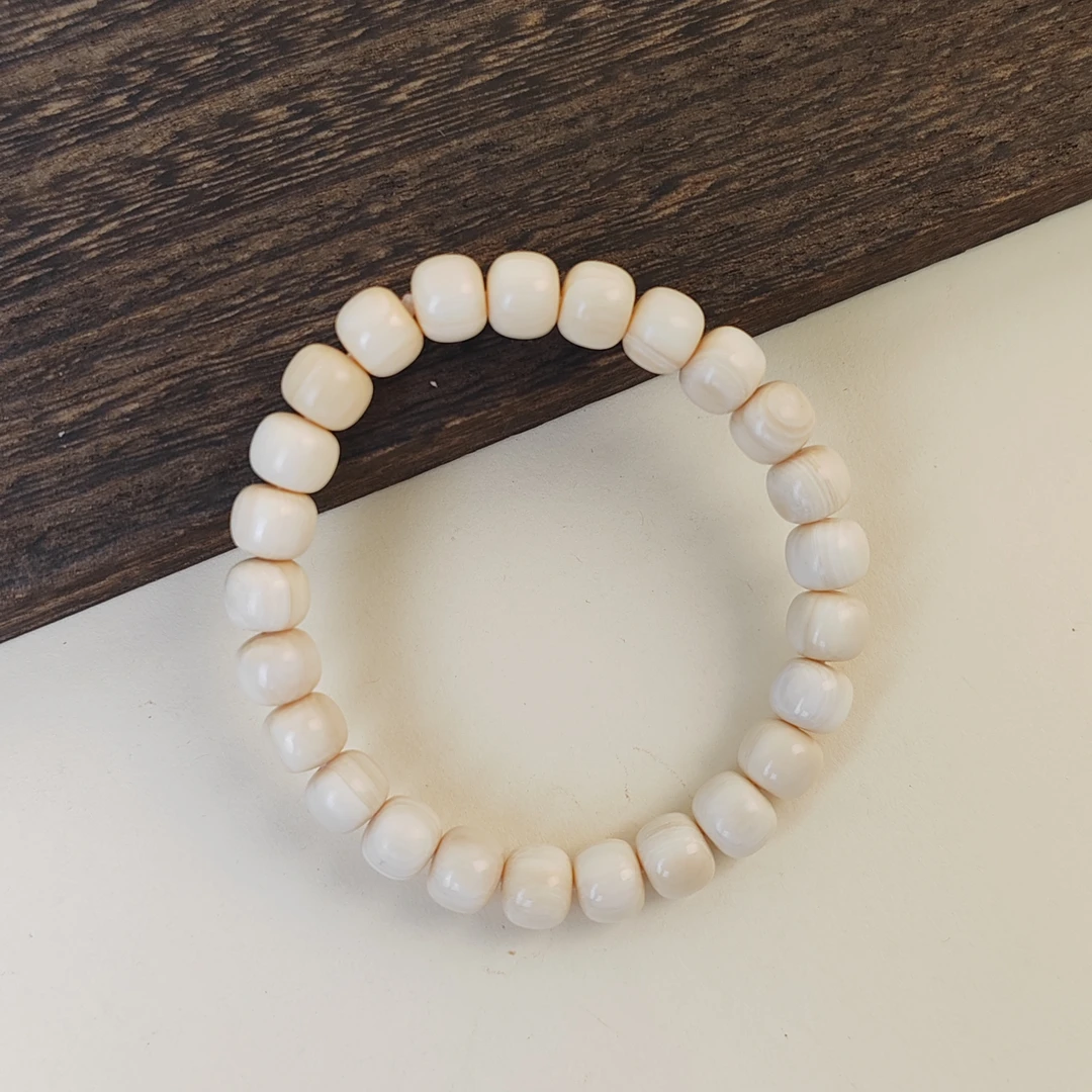 天然猛犸牙老型单圈手串