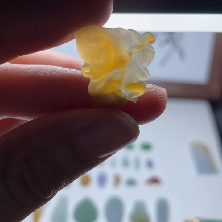 未镶嵌定制翡翠天然翡翠A货蝴蝶仙子