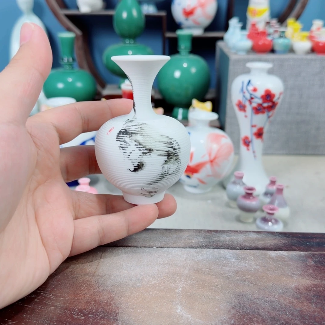 陶瓷手工小花器摆件