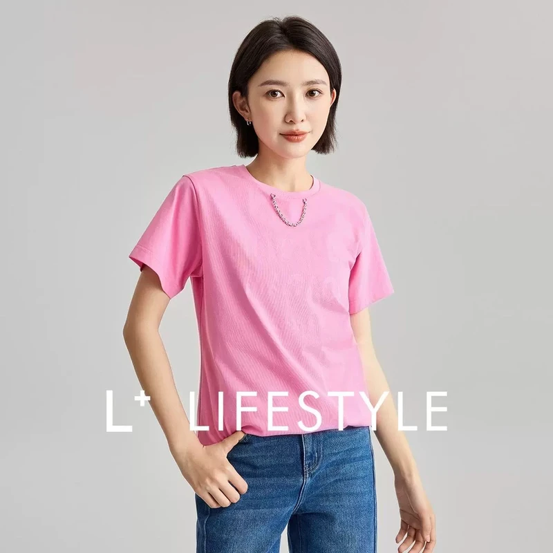 【谷邦L+】lifestyle 印花字母T恤 L3334202