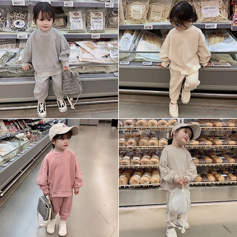 男童女童春季韩版薄款卫衣套装儿童运动套装