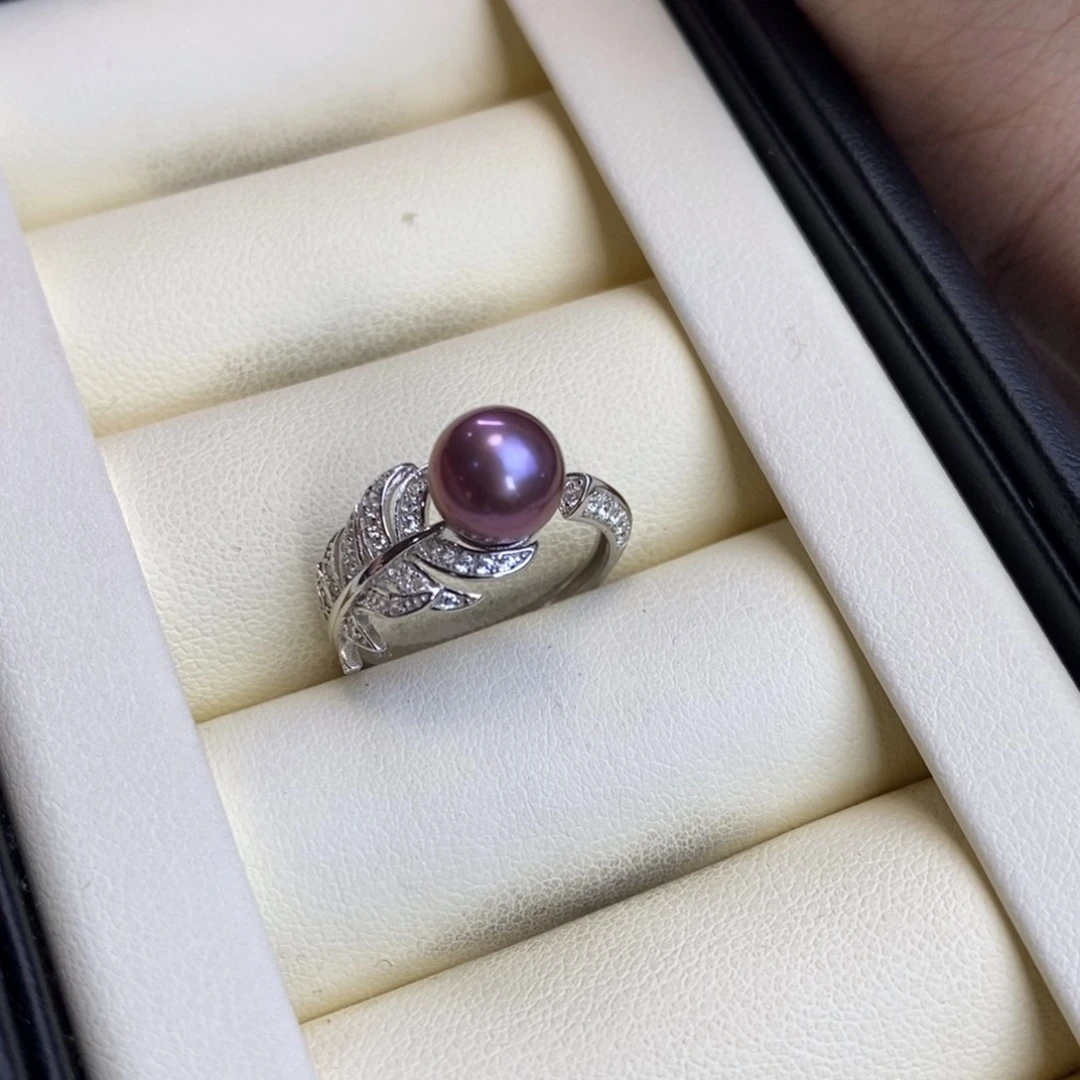 银S925镶嵌淡水珍珠戒指