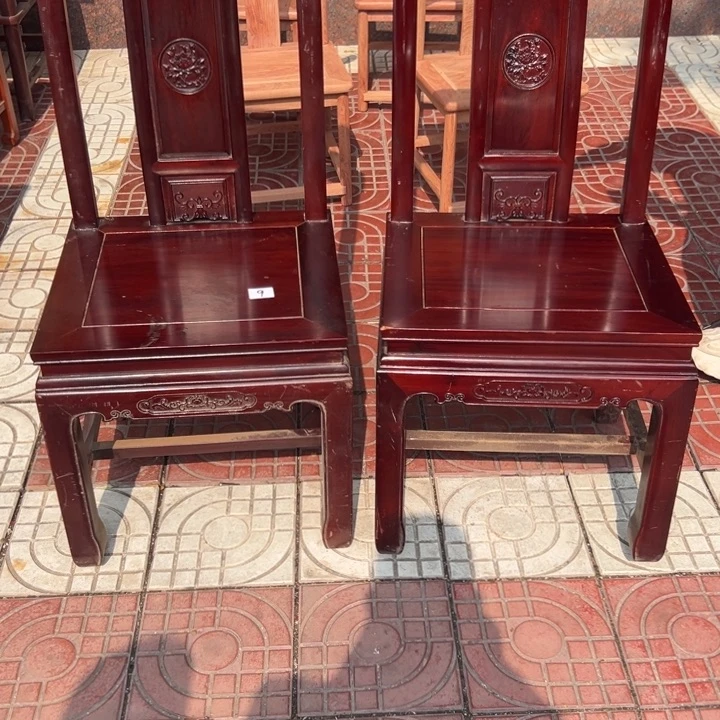 花梨木类家具瑕疵福利餐椅一对