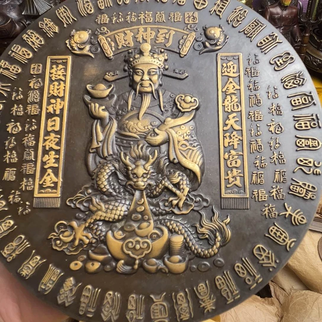 原矿风磨铜精雕摆件