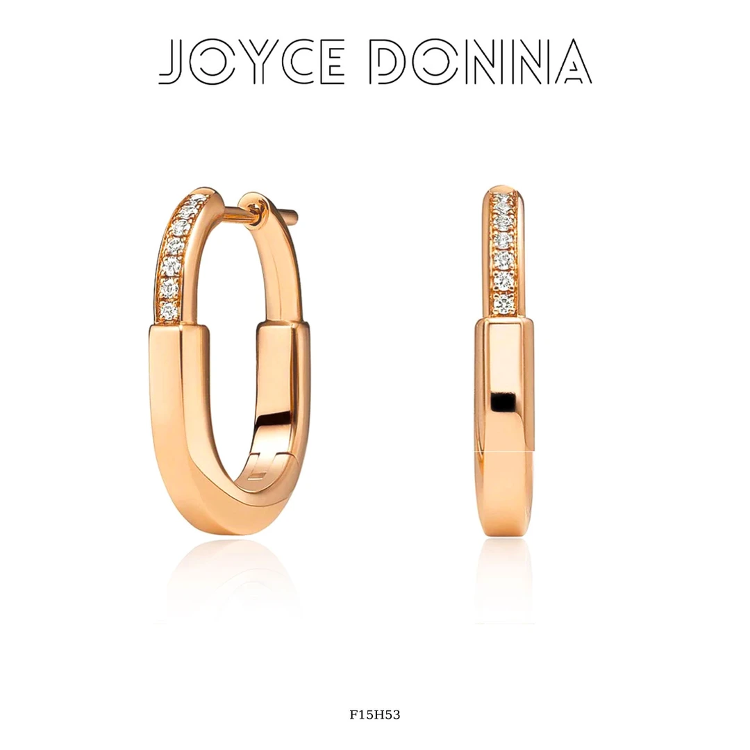 镀K金 925银针 法式气质高级感U形耳环 F15H53